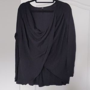 Lululemon sweater charcoal grey crossover sweater